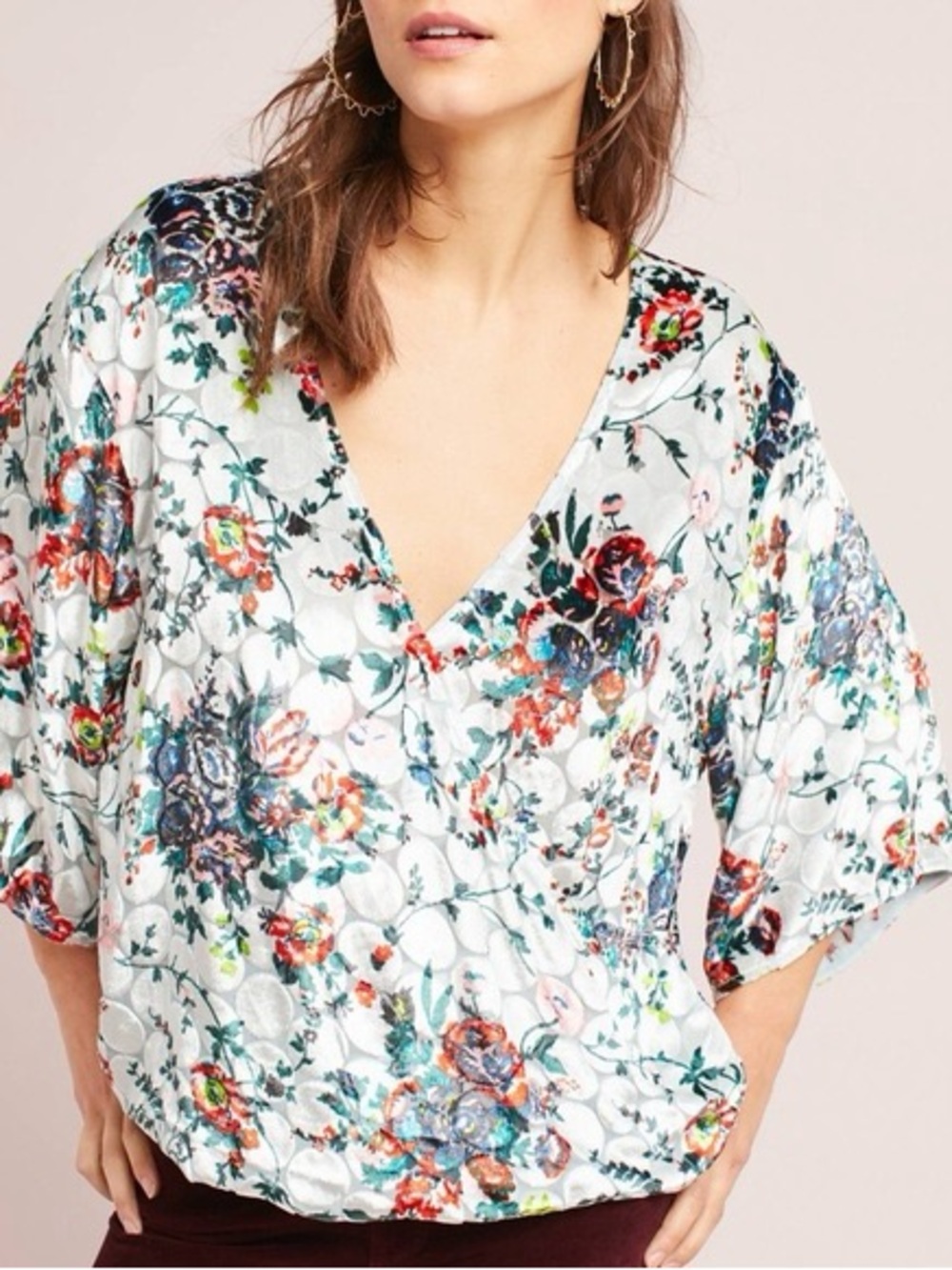 NWOT Maeve Anthropology Velvet Burn Out Umi Top